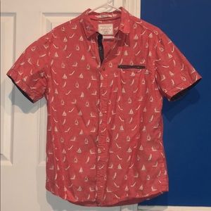 Large button down short sleeve shirt